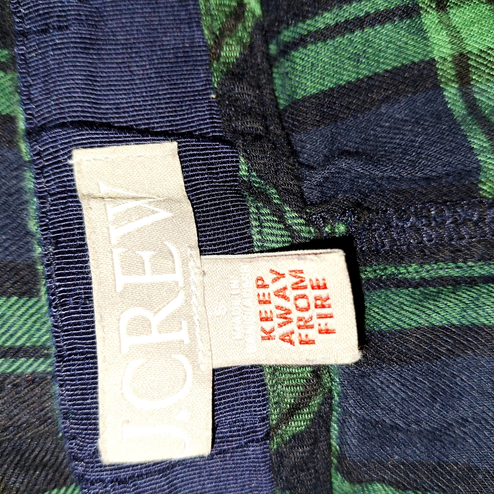 J. Crew Men's Black and Green Plaid Joggers - Picture 3 of 4